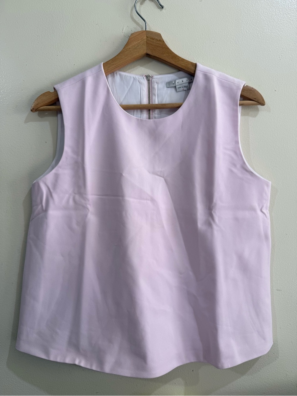 Achro Sleeveless Pale Pink Round-Neck Blouse by Theory